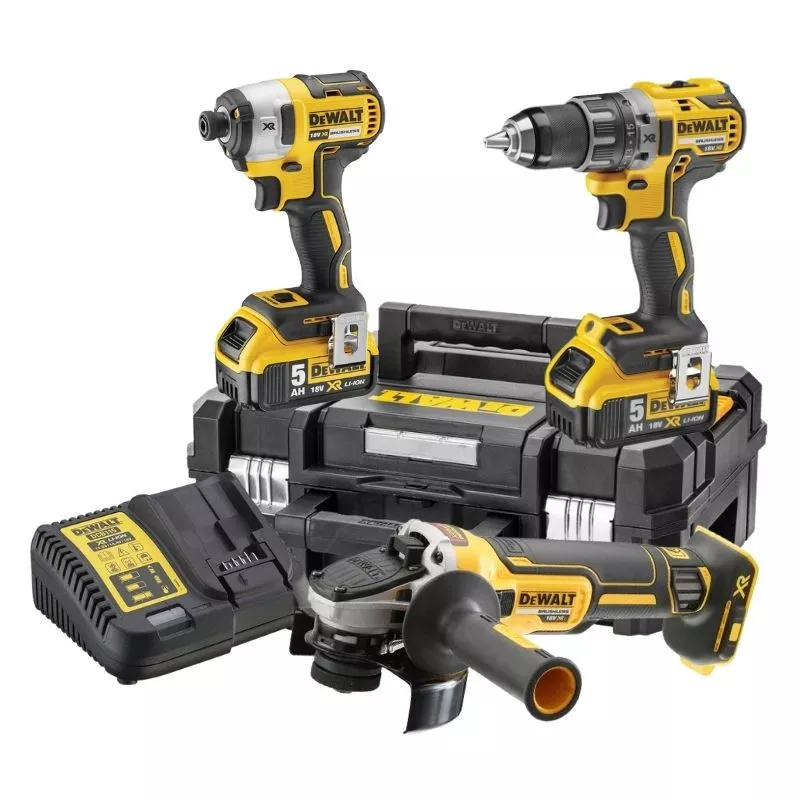Kit 3 Outils XR 18V Brushless Perceuse Visseuse Compact + Visseuse à Chocs + Meuleuse Ø125MM + 2 Batteries XR Flexvolt 54V - DEWALT - DCK324T2-QW 4 Kit 3 Outils XR 18V Brushless Perceuse Visseuse Compact + Visseuse à Chocs + Meuleuse Ø125MM + 2 Batteries XR Flexvolt 54V - DEWALT - DCK324T2-QW – Image 2