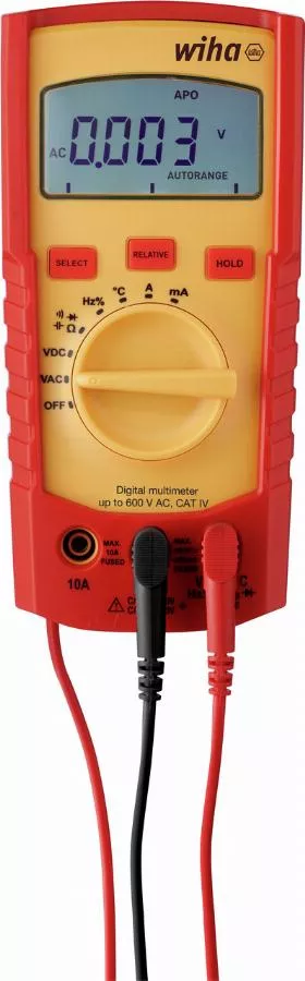 Multimètre Numérique WIHA Jusqu'à 600V AC Cat. IV + 2 Piles AAA Incluses - 45218 7 Multimètre Numérique WIHA Jusqu'à 600V AC Cat. IV + 2 Piles AAA Incluses - 45218 – Image 5