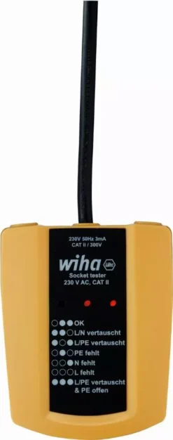 Testeur De Prises De Courant WIHA 230 V AC Cat. II - 45220 -Maxouti Magasin sb25561 socket tester 230v ac cat ii 01 50777 en en