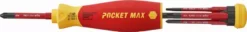 Tournevis Porte-embout WIHA PocketMax Isolé 1000V + 4 Embouts Isolés Slim - 45296