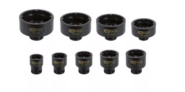Jeu De Douilles à Ergots Pour écrous De Moyeux KS TOOLS - 9 Pièces - 450.5020 4 Jeu De Douilles à Ergots Pour écrous De Moyeux KS TOOLS - 9 Pièces - 450.5020 – Image 2