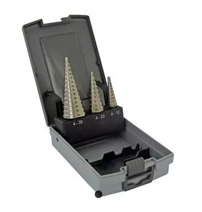 Coffret 3 Forets HSS Conique étage Ø4>30 Mm TIVOLY - 11448670001 3 Coffret 3 Forets HSS Conique étage Ø4>30 Mm TIVOLY - 11448670001